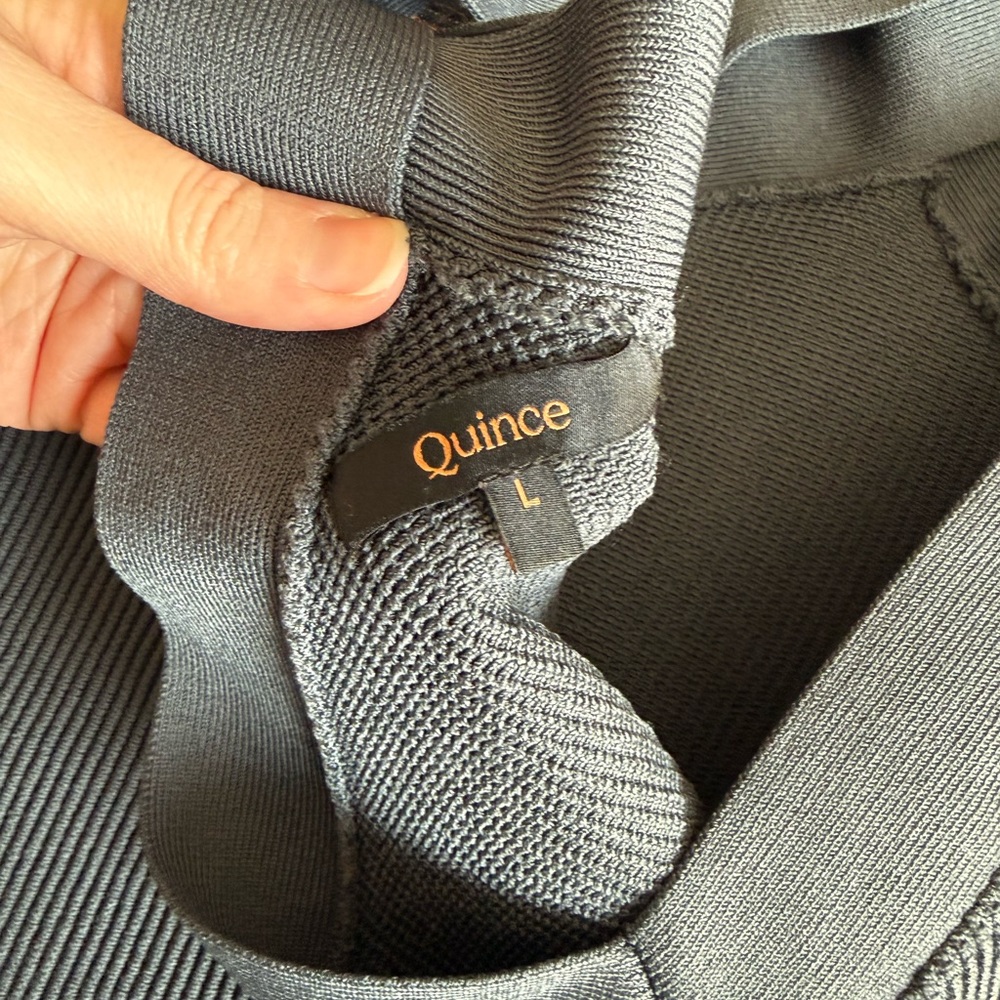 Quince Charcoal Ribbed Knit Top - Picture 5 of 5